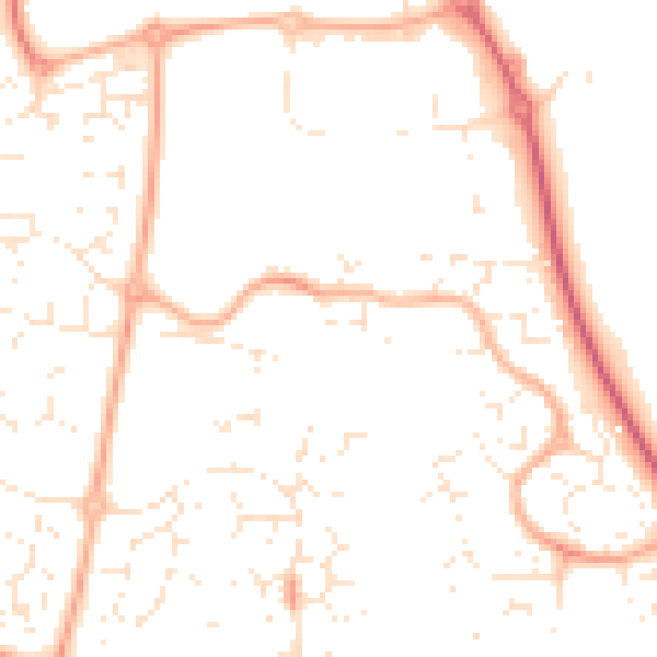 Daytime road noise heatmap for SN5 5QZ