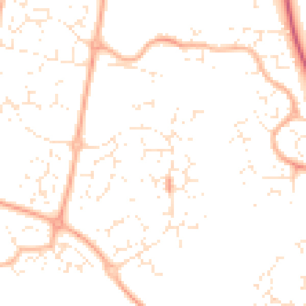 Daytime road noise heatmap for SN5 5RP
