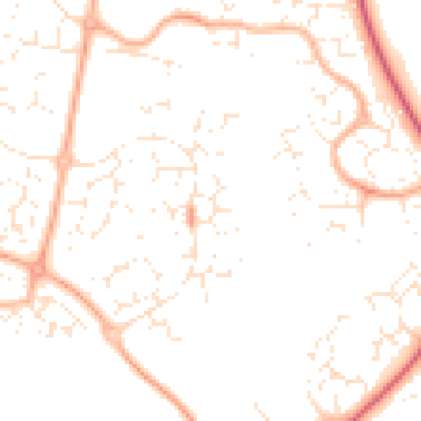 Daytime road noise heatmap for SN5 5SX