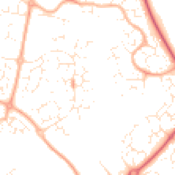 Daytime road noise heatmap for SN5 5SZ