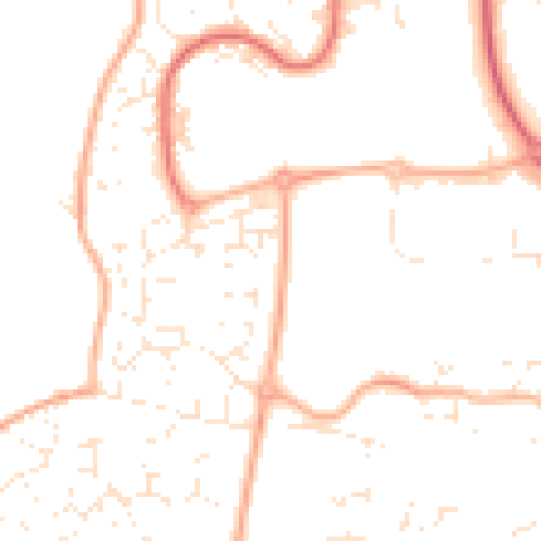 Daytime road noise heatmap for SN5 5UZ
