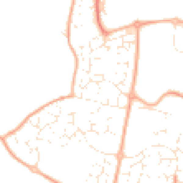 Daytime road noise heatmap for SN5 5XB