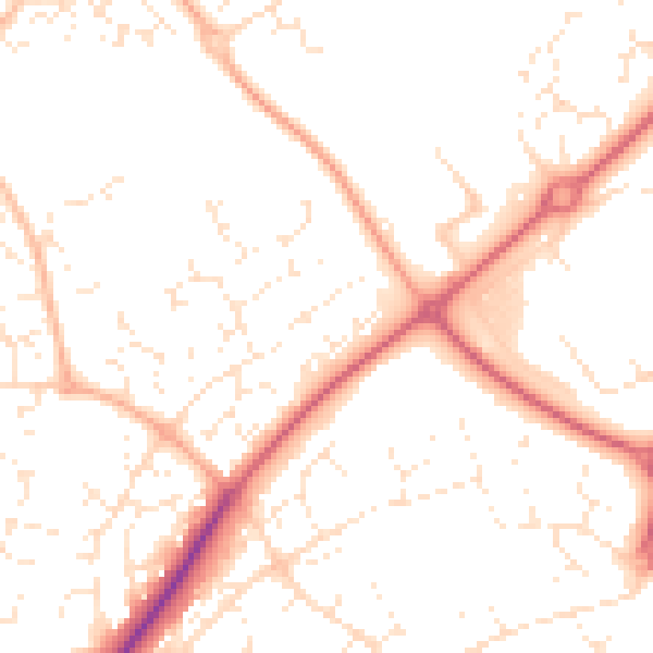 Daytime road noise heatmap for SN5 6BH