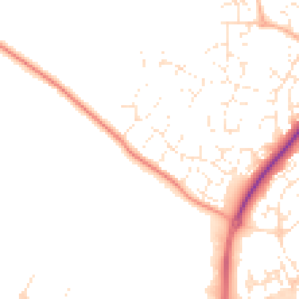 Daytime road noise heatmap for SN5 6BP