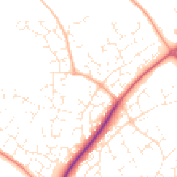 Daytime road noise heatmap for SN5 6BU