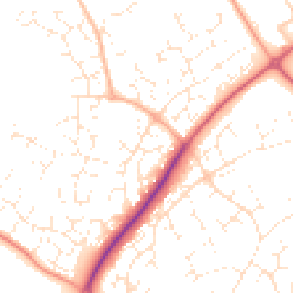 Daytime road noise heatmap for SN5 6DF
