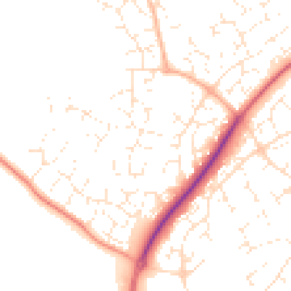 Daytime road noise heatmap for SN5 6ER