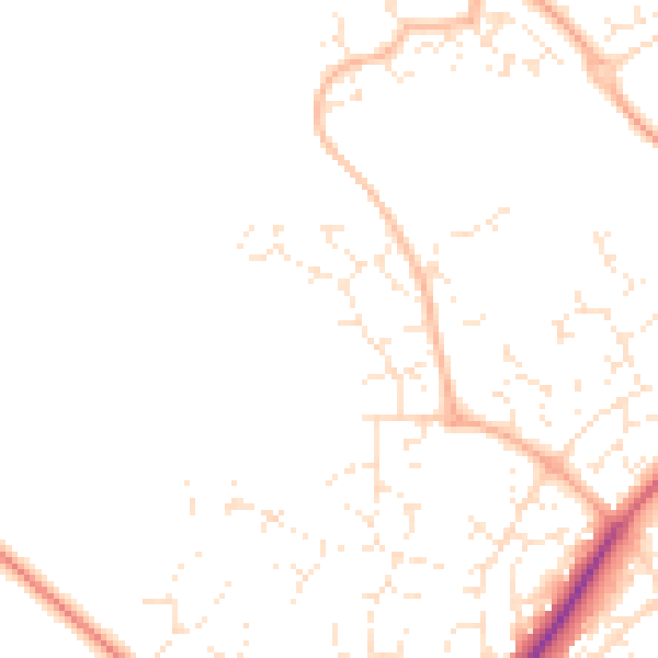 Daytime road noise heatmap for SN5 6HA