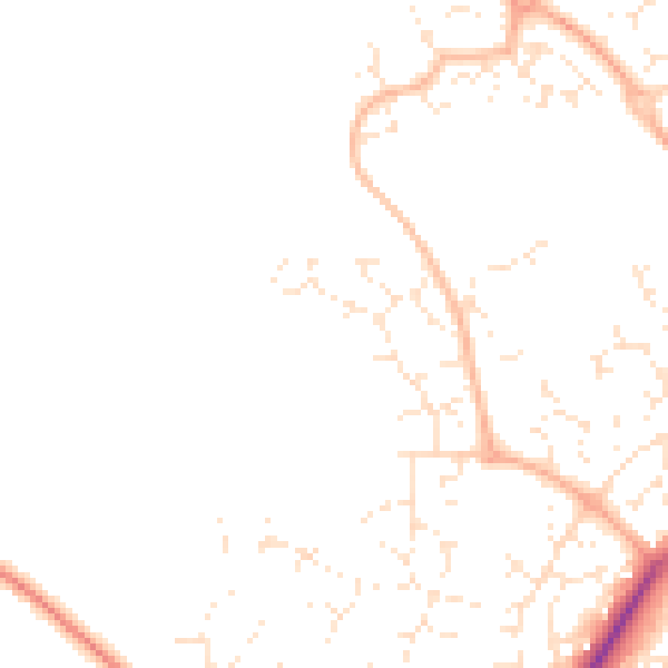 Daytime road noise heatmap for SN5 6HB