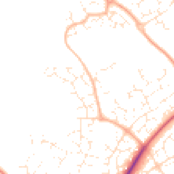 Daytime road noise heatmap for SN5 6HH
