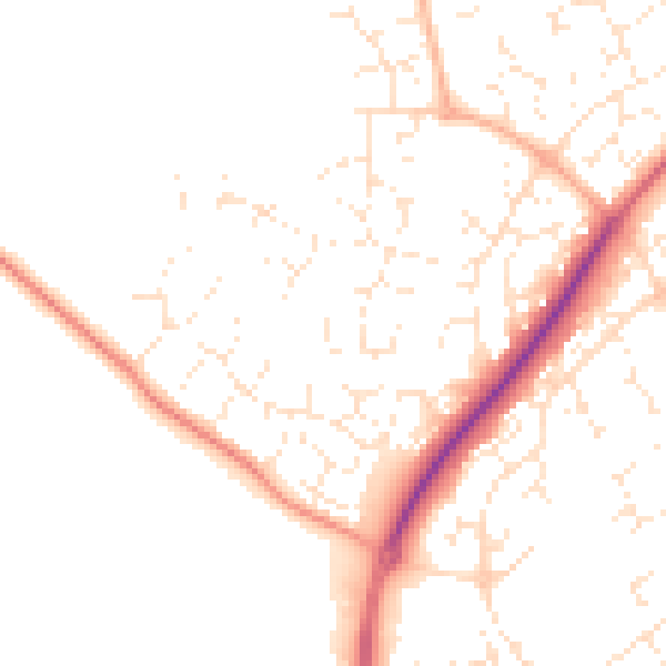 Daytime road noise heatmap for SN5 6HJ