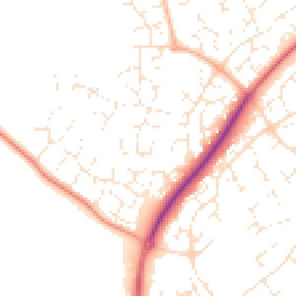 Daytime road noise heatmap for SN5 6HL