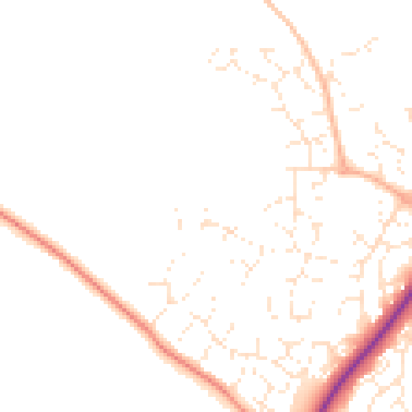 Daytime road noise heatmap for SN5 6HT