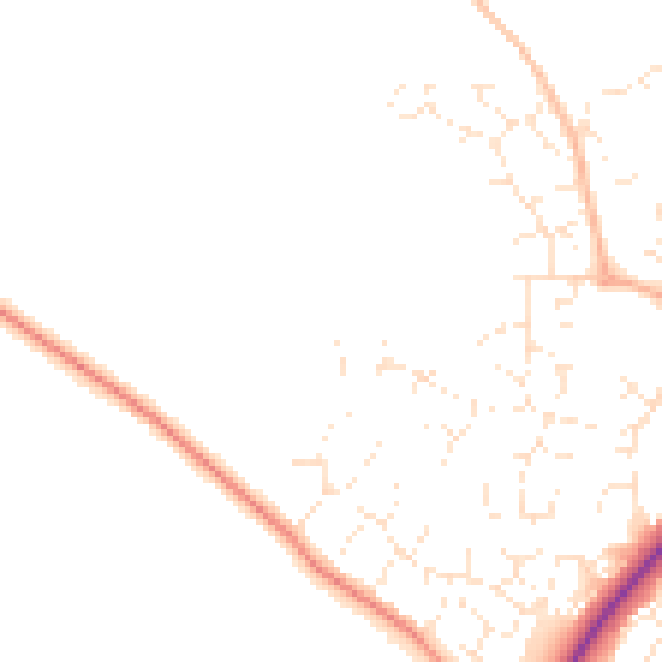 Daytime road noise heatmap for SN5 6HW