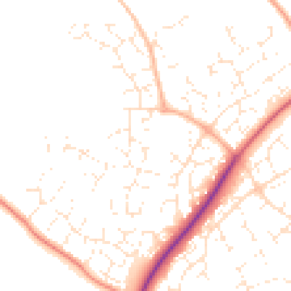 Daytime road noise heatmap for SN5 6JG