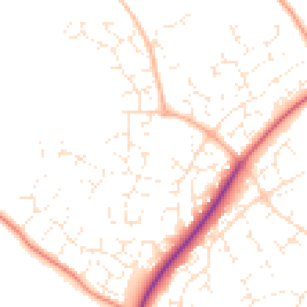 Daytime road noise heatmap for SN5 6JH