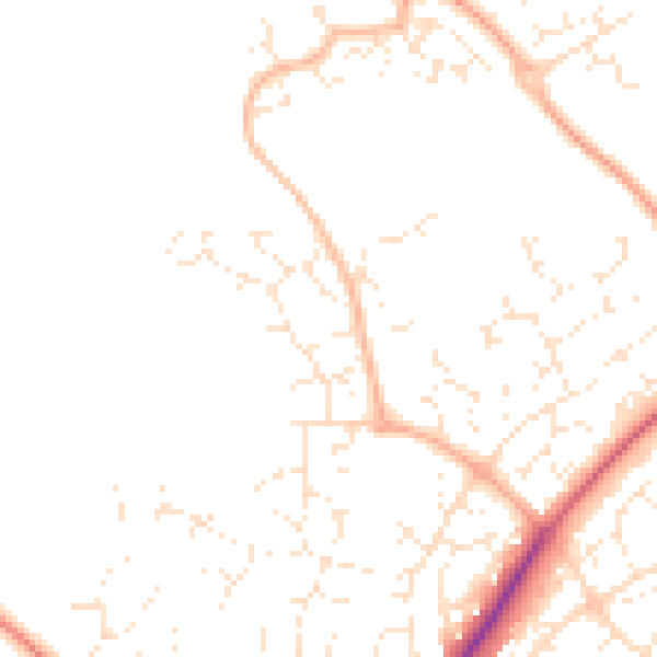 Daytime road noise heatmap for SN5 6JN
