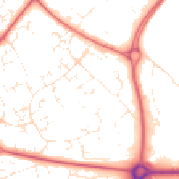 Daytime road noise heatmap for SN5 7AE