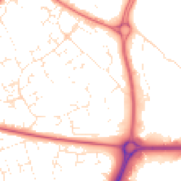 Daytime road noise heatmap for SN5 7AG
