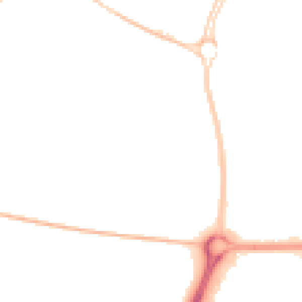 Night-time road noise heatmap for SN5 7AG