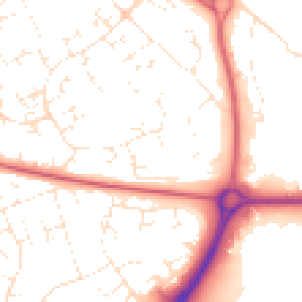 Daytime road noise heatmap for SN5 7AL
