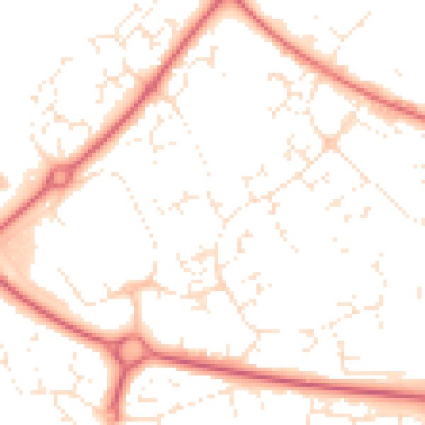 Daytime road noise heatmap for SN5 7BP