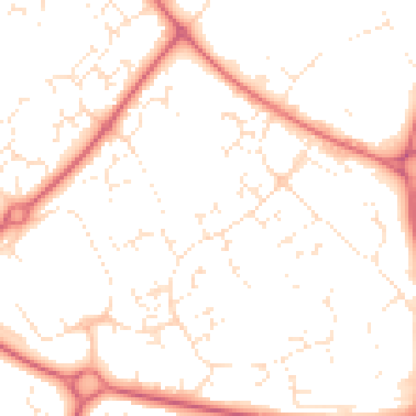 Daytime road noise heatmap for SN5 7BY