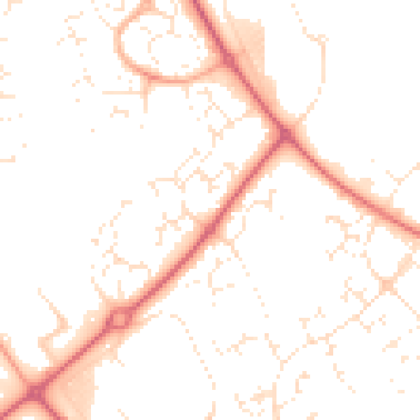 Daytime road noise heatmap for SN5 7EB