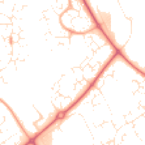 Daytime road noise heatmap for SN5 7EJ