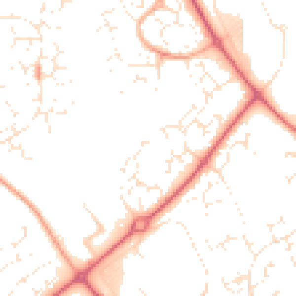 Daytime road noise heatmap for SN5 7EN