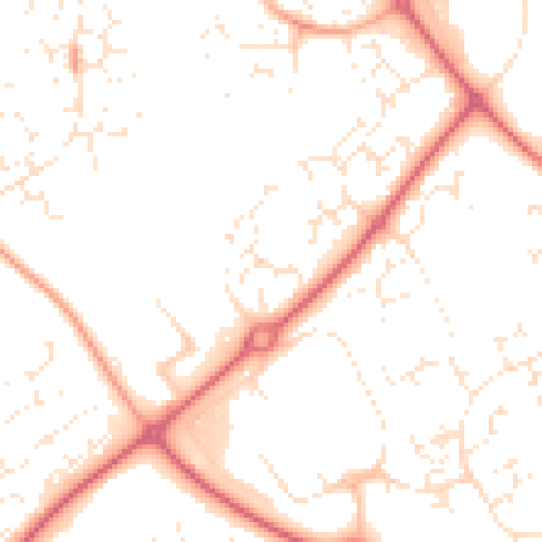 Daytime road noise heatmap for SN5 7EP