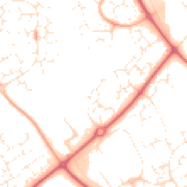 Daytime road noise heatmap for SN5 7EW
