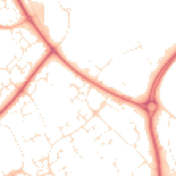 Daytime road noise heatmap for SN5 7FG