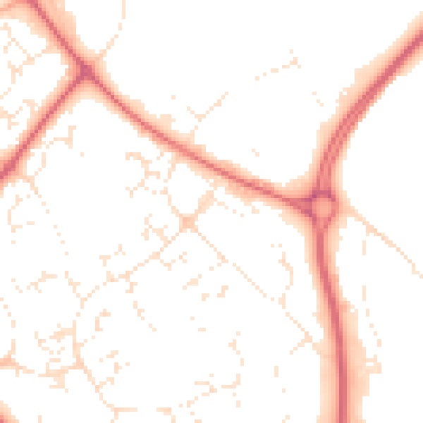 Daytime road noise heatmap for SN5 7FS