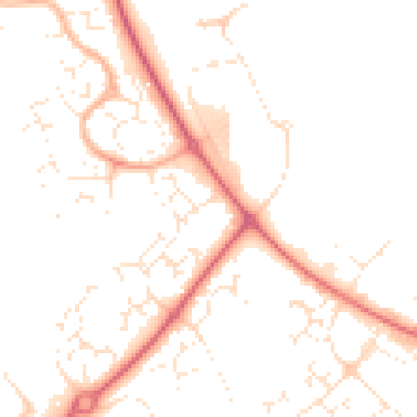 Daytime road noise heatmap for SN5 7FT