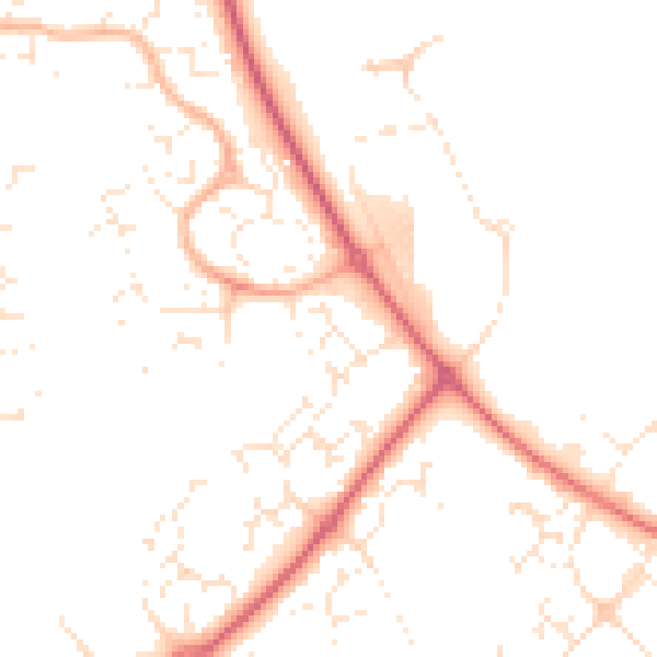 Daytime road noise heatmap for SN5 7FU