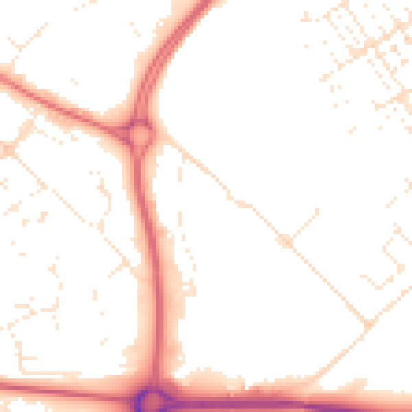 Daytime road noise heatmap for SN5 7YG