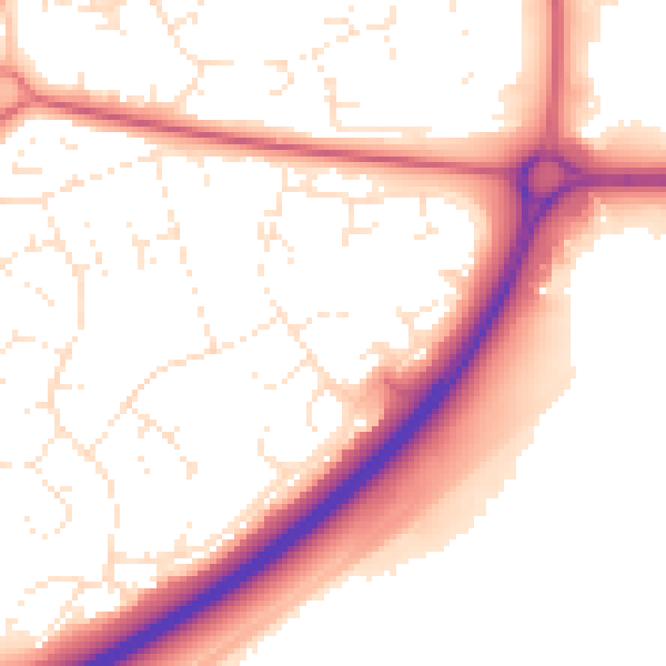 Daytime road noise heatmap for SN5 8AG