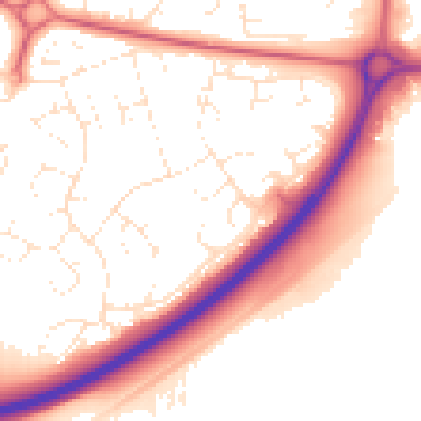Daytime road noise heatmap for SN5 8AQ
