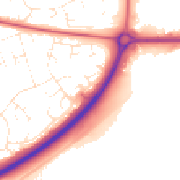 Daytime road noise heatmap for SN5 8BA