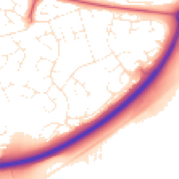 Daytime road noise heatmap for SN5 8BH