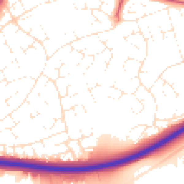 Daytime road noise heatmap for SN5 8JJ
