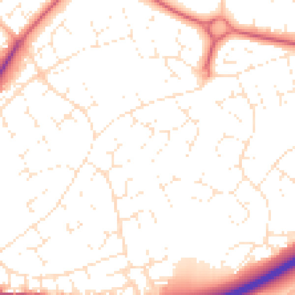 Daytime road noise heatmap for SN5 8JP