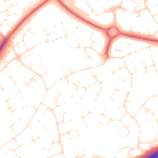 Daytime road noise heatmap for SN5 8JW