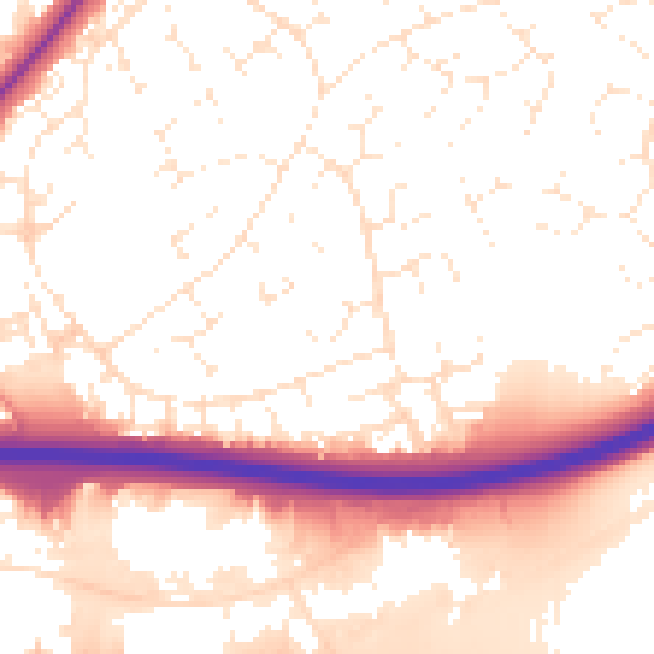Daytime road noise heatmap for SN5 8LZ