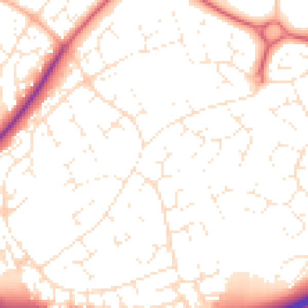 Daytime road noise heatmap for SN5 8NB