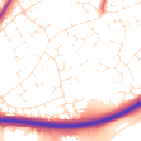 Daytime road noise heatmap for SN5 8NG