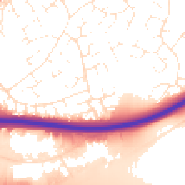 Daytime road noise heatmap for SN5 8NP
