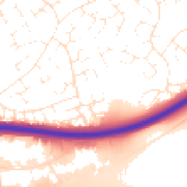 Daytime road noise heatmap for SN5 8NS