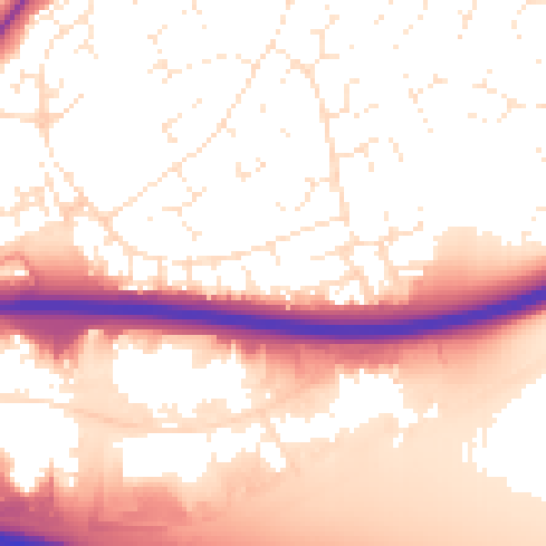 Daytime road noise heatmap for SN5 8NX